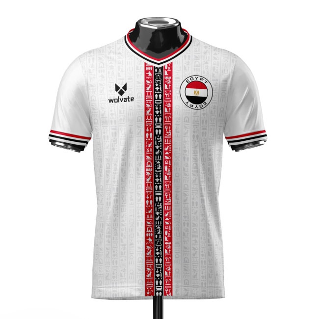 Egypt DNA White Concept Football Jersey (Wolvate) Adult Short Sleeve (M.Mohamed 11) — Shop Now