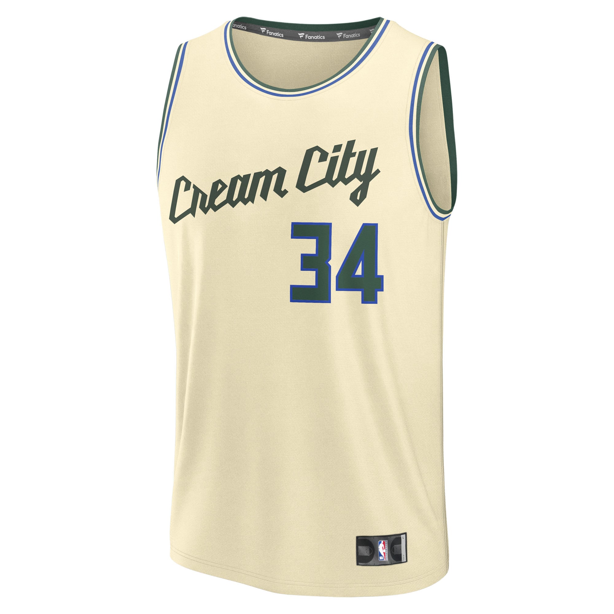 Youth Milwaukee Bucks Giannis Antetokounmpo Cream 2025/26 City Edition Fast Break Jersey