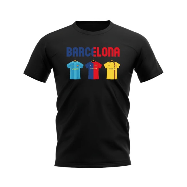 Barcelona 2008-2009 Retro Shirt T-shirt - Text (Black) (D Alves 20) — Shop Online