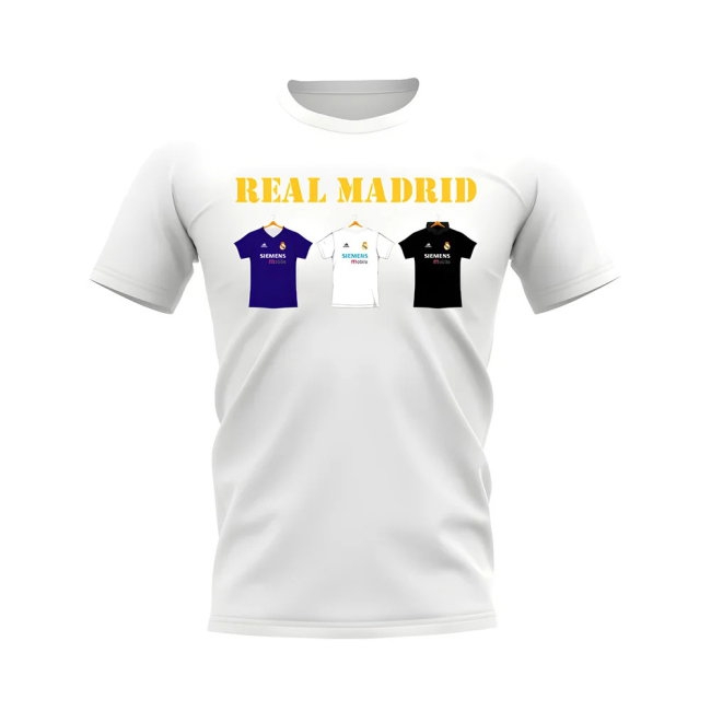 Real Madrid 2002-2003 Retro Shirt T-shirt - Text (White) (Hierro 4) — Shop Now
