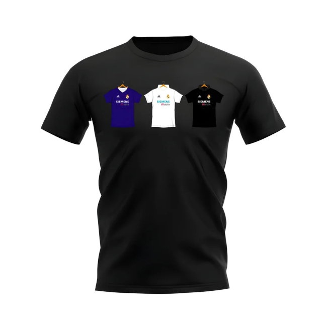 Real Madrid 2002-2003 Retro Shirt T-shirt (Black) (Makelele 24) — Buy Now
