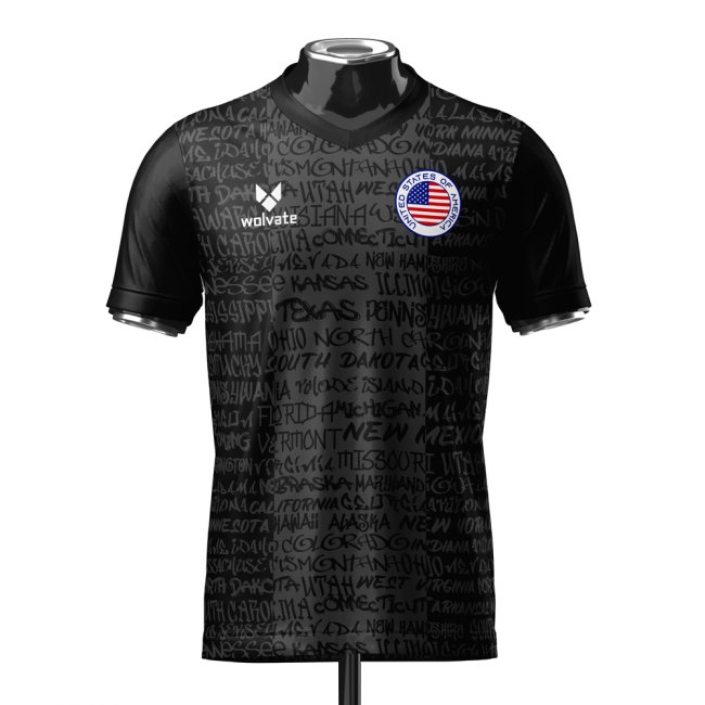 USA Heritage Football Jersey Black (Wolvate) Adult Short Sleeve (Aaronson 11) — Shop Online