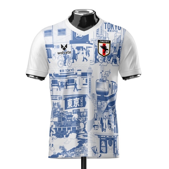 Japan Tokyo Heritage Football Jersey Blue (Wolvate) Adult Short Sleeve (Maeda 11) — Shop Online