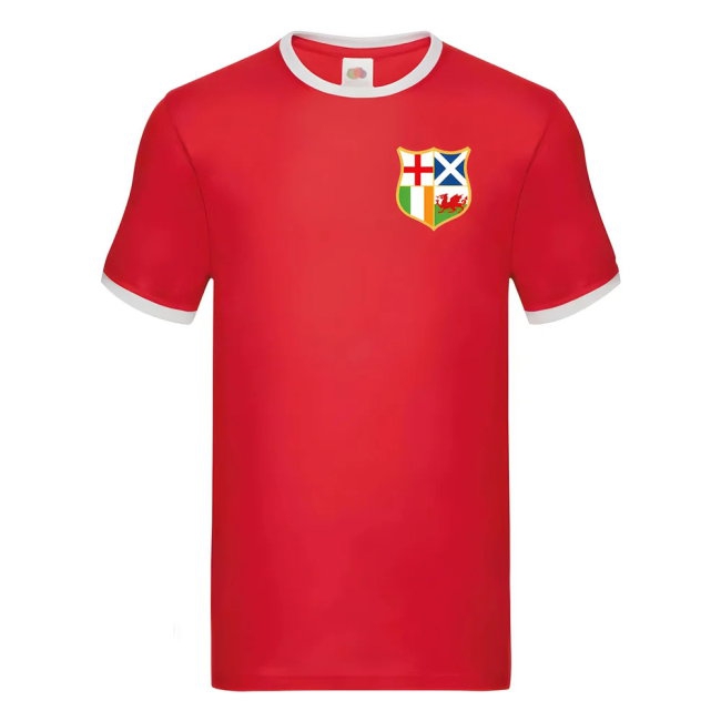 British and Irish Lions Ringer T-Shirt (Red) (Halfpenny 15) — Buy Now