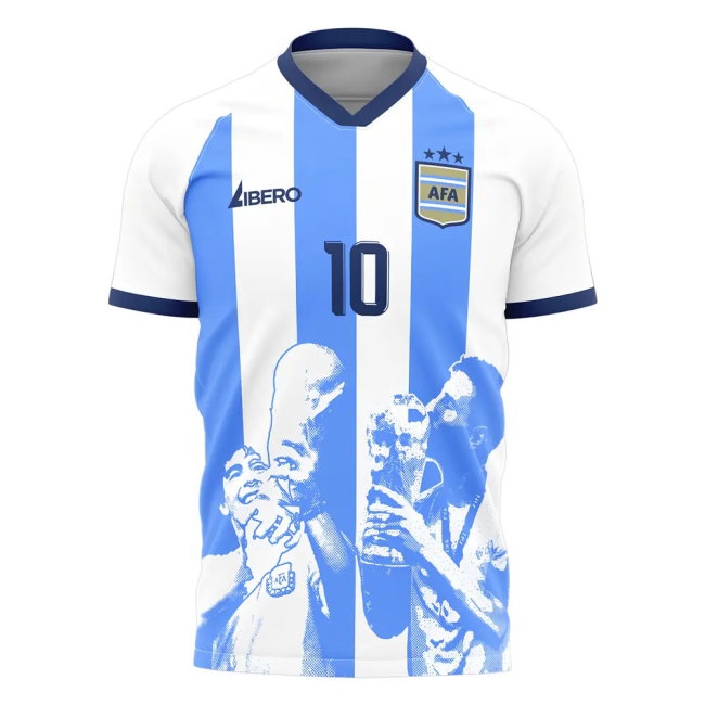 Messi x Maradona Argentina World Cup Tribute Shirt (MESSI 10) — Buy Now