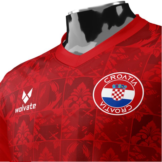 Croatia DNA Red Concept Football Jersey (Wolvate) Adult Short Sleeve (Kovacic 8) — Buy Online