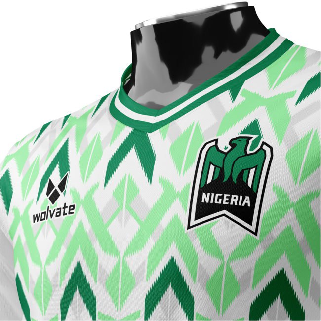 Nigeria DNA Green Concept Football Jersey (Wolvate) Adult Short Sleeve (Fernandez 18) — Shop Now