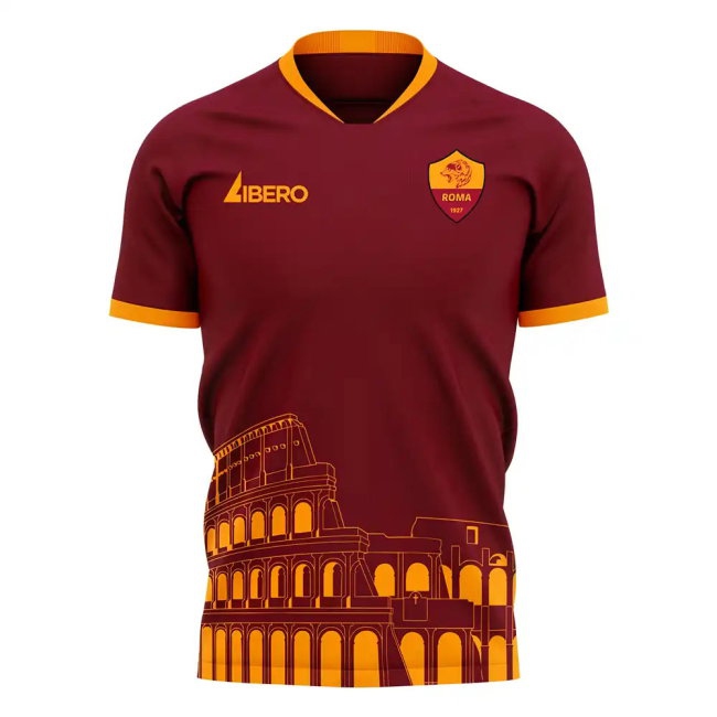 Roma 2025-2026 Home Concept Football Kit (Libero) - No Sponsor (TOTTI 10) — Buy Now