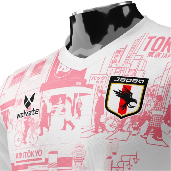 Japan Tokyo Heritage Football Jersey Red (Wolvate) Adult Short Sleeve (Kubo 20) — Shop Online