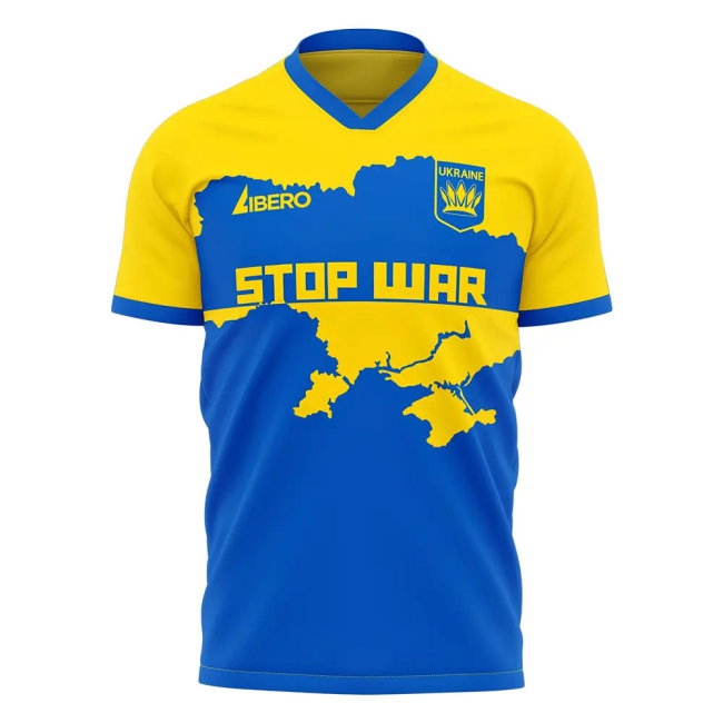 Ukraine Stop War Concept Football Kit (Libero) - Blue (ZELENSKYY 1) — Shop Now