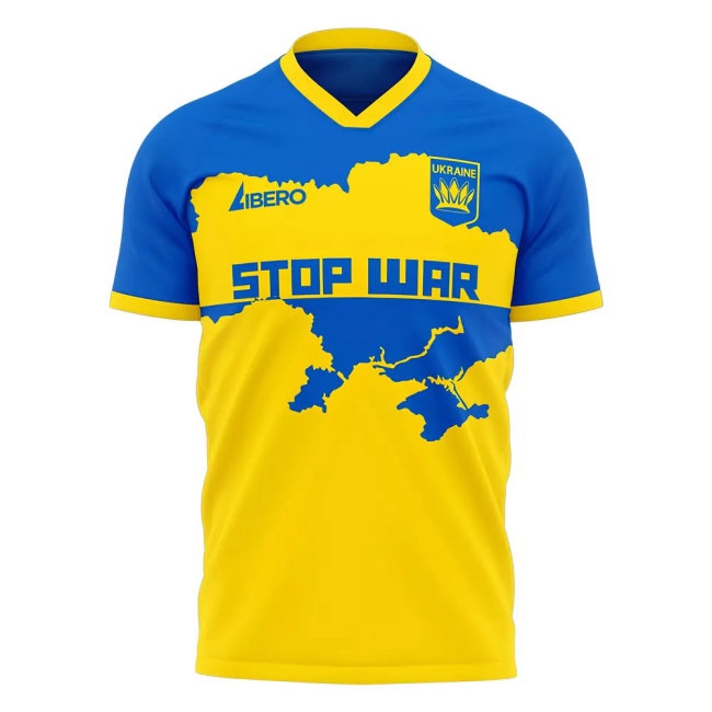 Ukraine Stop War Concept Football Kit (Libero) - Yellow (ZINCHENKO 17) — Buy Now