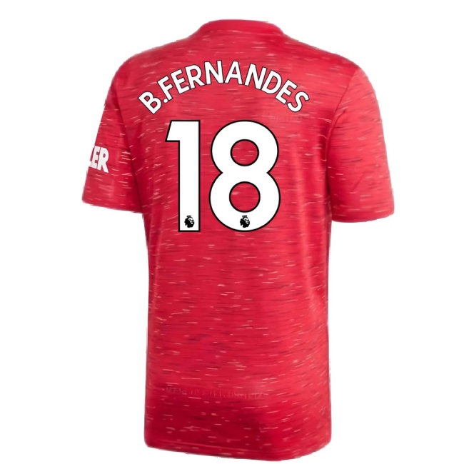 2020-2021 Man Utd Home Football Shirt (B.FERNANDES 18) — Shop Online