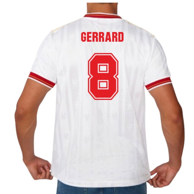 1986 Liverpool Away Crown Paints Retro Shirt (GERRARD 8) — Shop Now