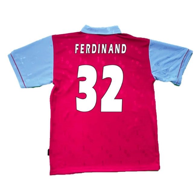 1995-1996 West Ham Centenary Pony Home Shirt (Ferdinand 32) — Shop Online