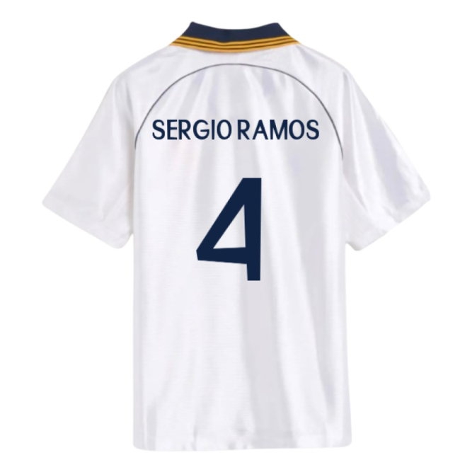 1998-2000 Real Madrid Reissue Home Shirt (Sergio Ramos 4) — Shop Now