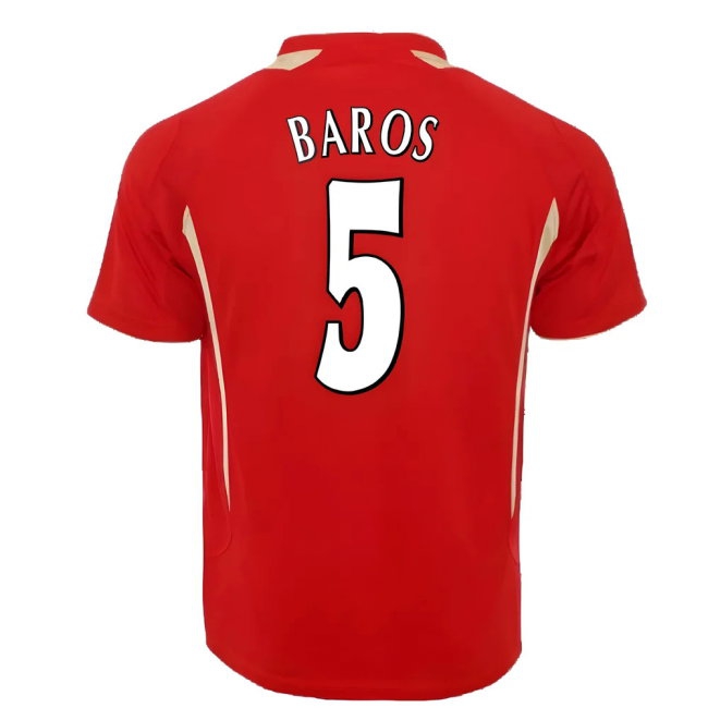 2005-2006 Liverpool Home CL Retro Shirt (Baros 5) — Shop Now