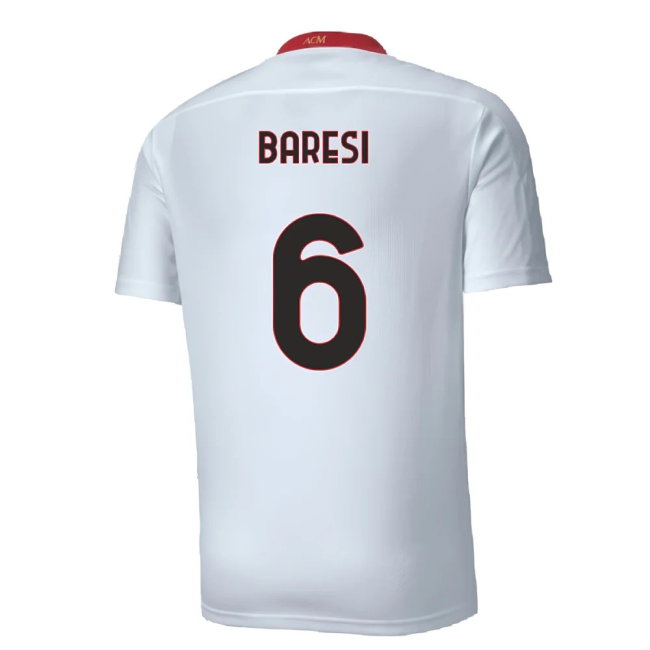 2020-2021 AC Milan Away Shirt (BARESI 6) — Shop Now