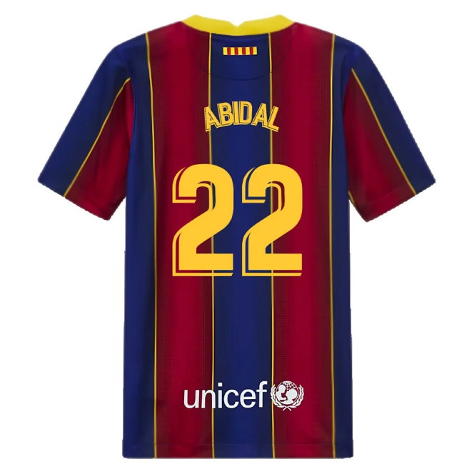 2020-2021 Barcelona Home Jersey (Kids) (ABIDAL 22) — Buy Now