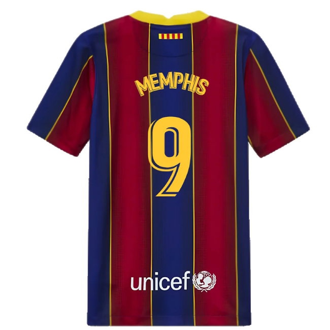 2020-2021 Barcelona Home Jersey (Kids) (MEMPHIS 9) — Buy Online