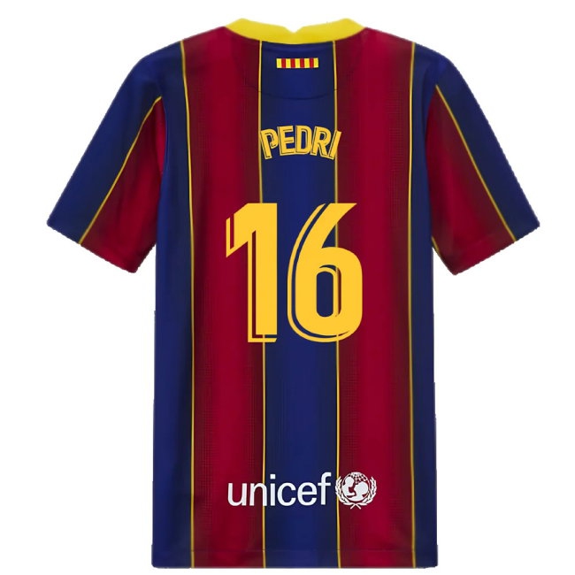 2020-2021 Barcelona Home Jersey (Kids) (PEDRI 16) — Buy Online