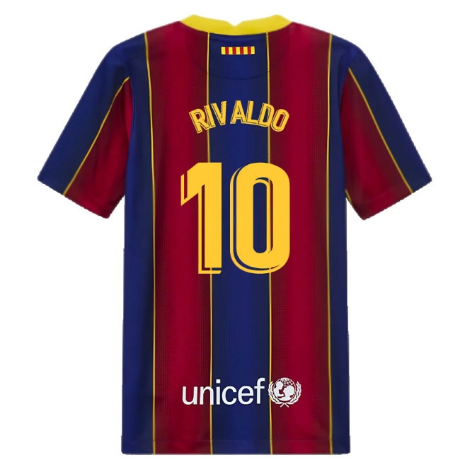 2020-2021 Barcelona Home Jersey (Kids) (RIVALDO 10) — Shop Now