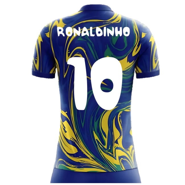 2025-2026 Brazil Away Concept Shirt (Ronaldinho 10) - Kids — Buy Now