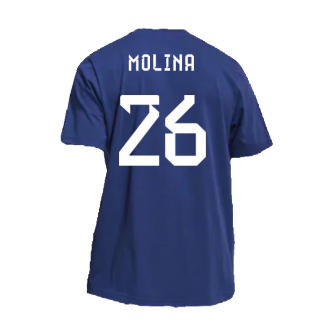 2022-2023 Argentina DNA Graphic Tee (Night Indigo) (MOLINA 26) — Buy Online