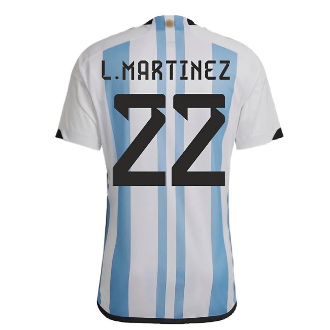 2022-2023 Argentina Home Shirt (L.MARTINEZ 22) — Buy Online
