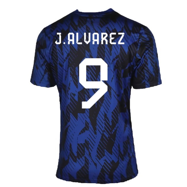2022-2023 Argentina Pre-Match Shirt (Blue) (J.ALVAREZ 9) — Shop Now