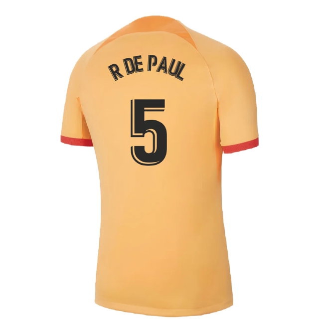 2022-2023 Atletico Madrid Third Shirt (R DE PAUL 5) — Shop Online