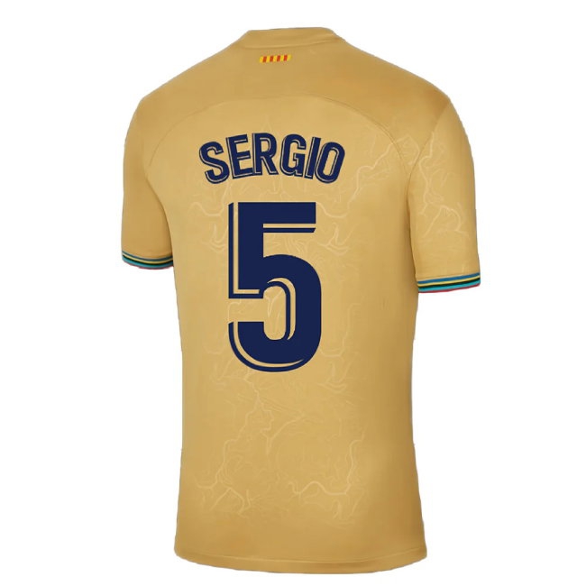 2022-2023 Barcelona Away Shirt (SERGIO 5) — Shop Now