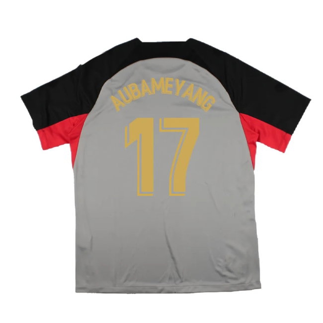 2022-2023 Barcelona CL Training Shirt (Grey) (AUBAMEYANG 17) — Buy Online