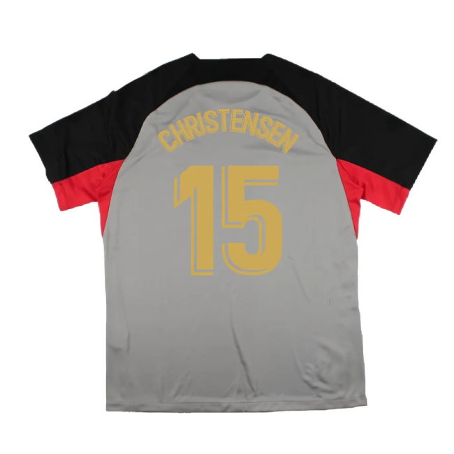 2022-2023 Barcelona CL Training Shirt (Grey) (CHRISTENSEN 15) — Shop Online