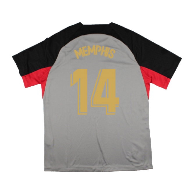 2022-2023 Barcelona CL Training Shirt (Grey) (MEMPHIS 14) — Buy Now