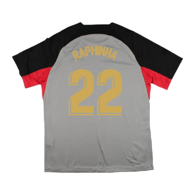 2022-2023 Barcelona CL Training Shirt (Grey) (RAPHINHA 22) — Shop Now