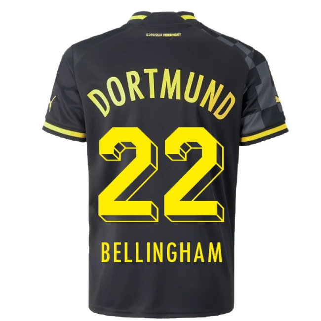 2022-2023 Borussia Dortmund Away Shirt (Kids) (BELLINGHAM 22) — Buy Online