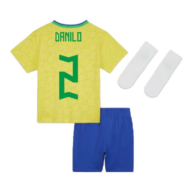2022-2023 Brazil Home Little Boys Mini Kit (Danilo 2) — Buy Now