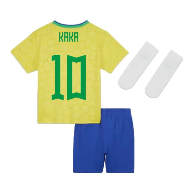 2022-2023 Brazil Home Little Boys Mini Kit (Kaka 10) — Buy Online