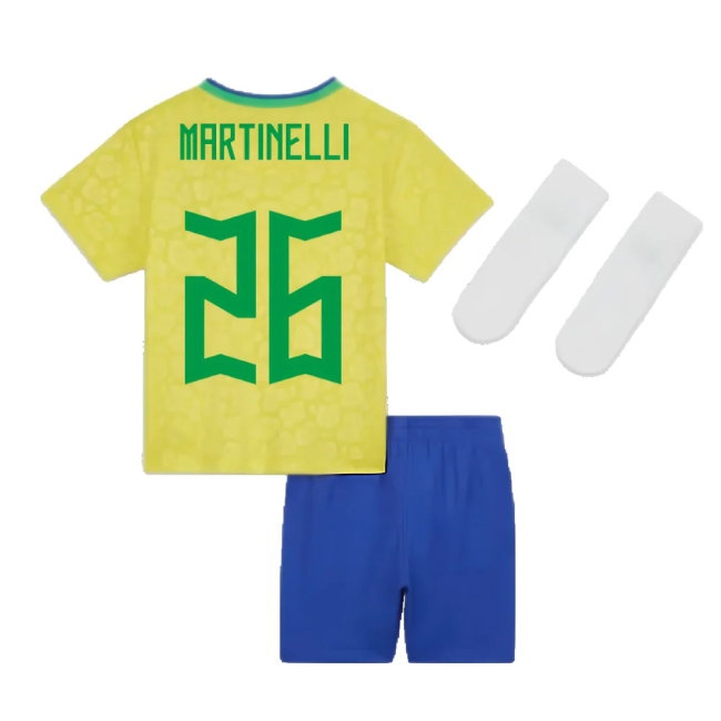 2022-2023 Brazil Home Little Boys Mini Kit (Martinelli 26) — Shop Now