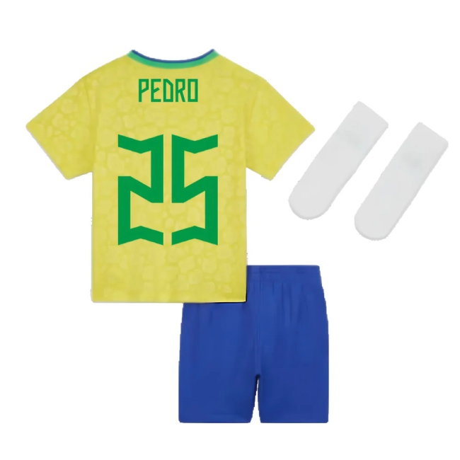 2022-2023 Brazil Home Little Boys Mini Kit (Pedro 25) — Shop Online