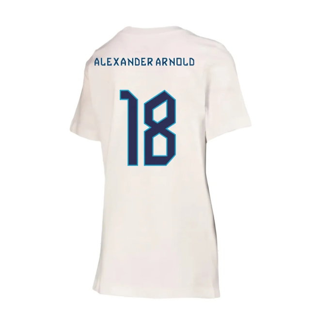 2022-2023 England Crest Tee (White) - Kids (Alexander Arnold 18) — Buy Online