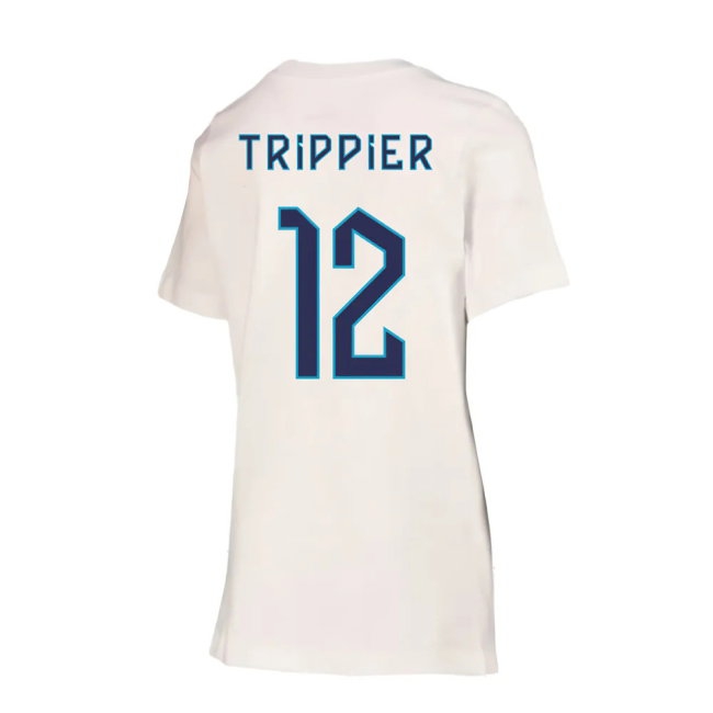2022-2023 England Crest Tee (White) - Kids (Trippier 12) — Buy Now