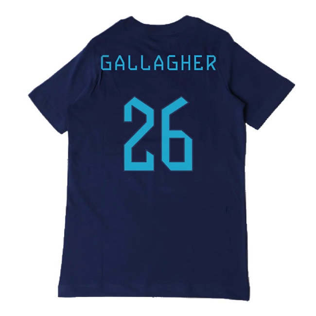 2022-2023 England Three Lions Tee (Navy) - Kids (Gallagher 26) — Buy Online