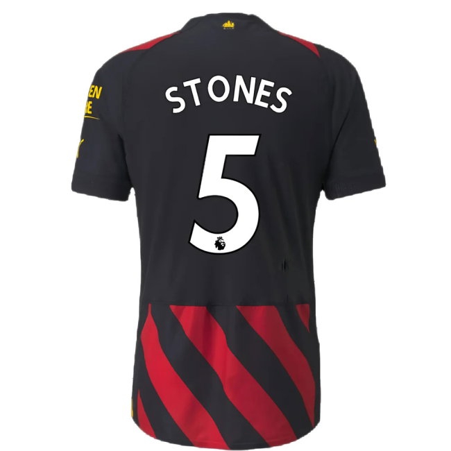 2022-2023 Man City Player Version Away Shirt (STONES 5) — Shop Online