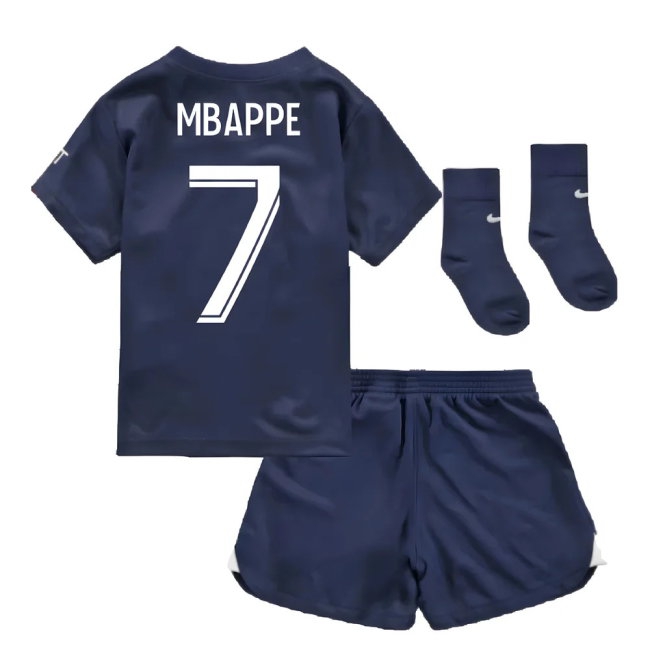 2022-2023 PSG Infants Home Kit (MBAPPE 7) — Shop Online