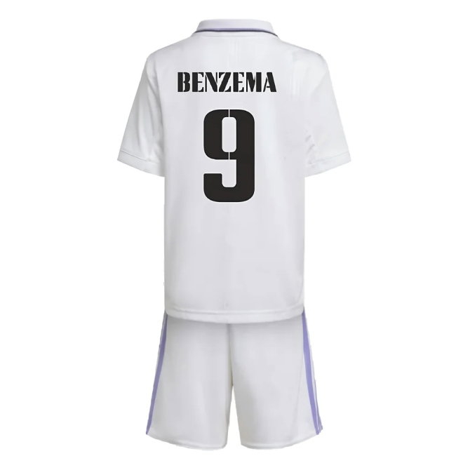 2022-2023 Real Madrid Home Mini Kit (BENZEMA 9) — Buy Now
