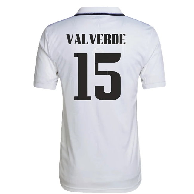 2022-2023 Real Madrid Home Shirt (VALVERDE 15) — Buy Online