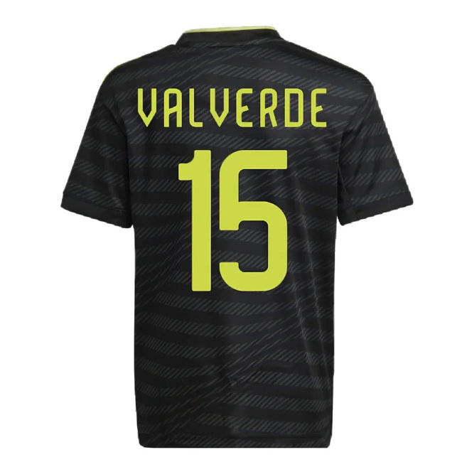 2022-2023 Real Madrid Third Shirt (Kids) (VALVERDE 15) — Shop Online
