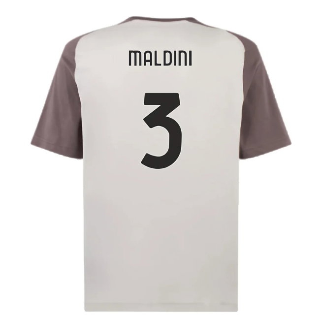 2023-2024 AC Milan Casuals Tee (Light Grey) (Maldini 3) — Shop Online