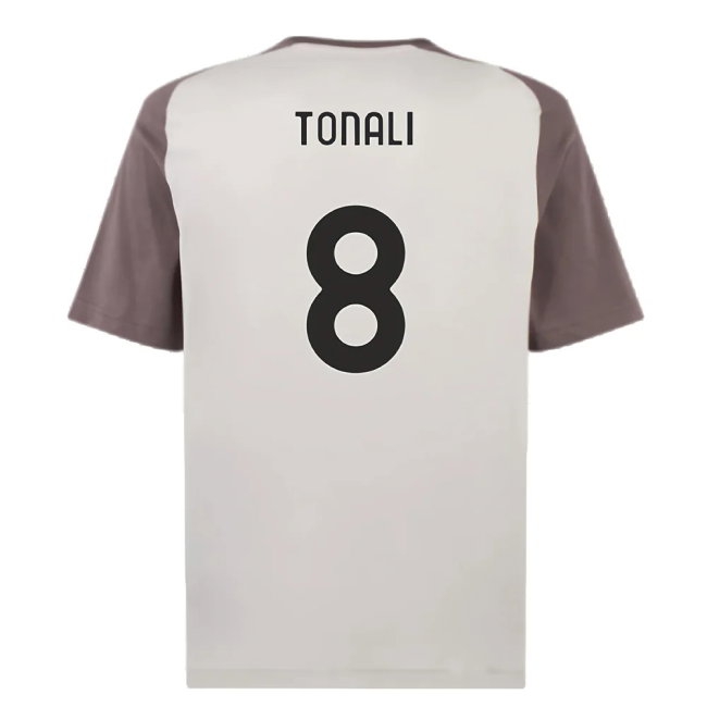 2023-2024 AC Milan Casuals Tee (Light Grey) (Tonali 8) — Shop Online